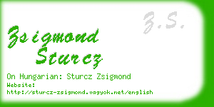 zsigmond sturcz business card